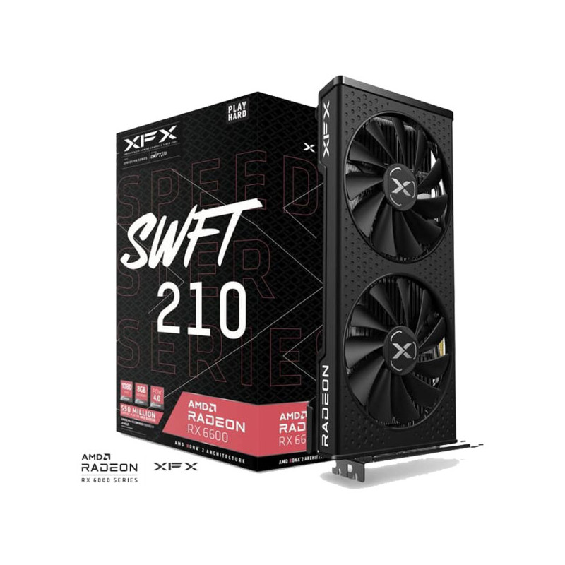 XFX Speedster Swift 210 AMD Radeon RX 6600 CORE Gaming 8Go GDDR6