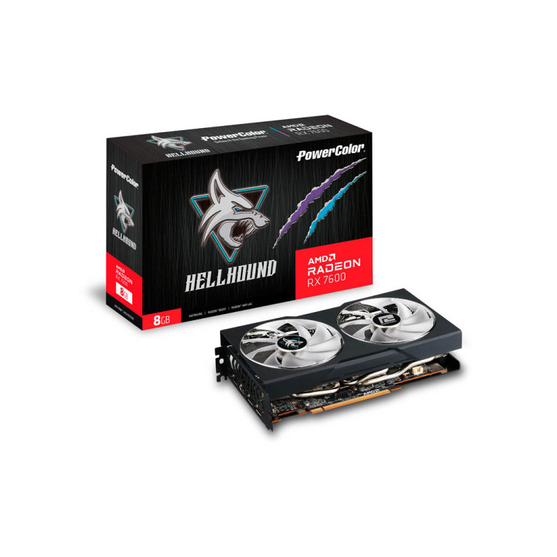 PowerColor AMD Radeon RX 7600 OC Hell Hound 8GB GDDR6