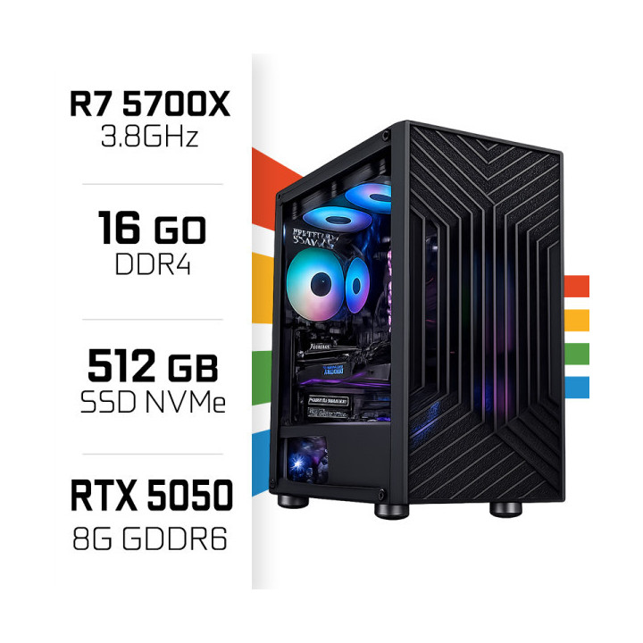 PC Gamer UltraPC Ryzen 7 5700X/512GB SSD/16GB/RTX5050 8GB AMD Ryzen...
