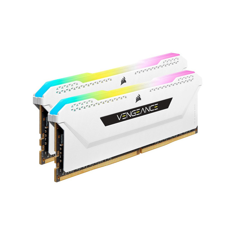 Corsair Vengeance RGB PRO SL Series 32 Go (2 x 16 Go) DDR4 3600 MHz CL18 - Blanc