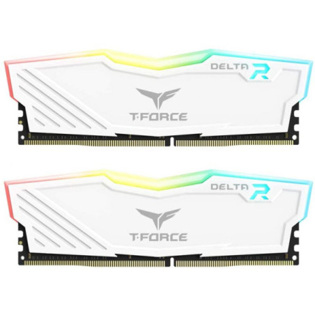 Team Group Delta RGB 16Go (2x8Go) DDR4 3200MHz CL16 Blanc Mémoire v...