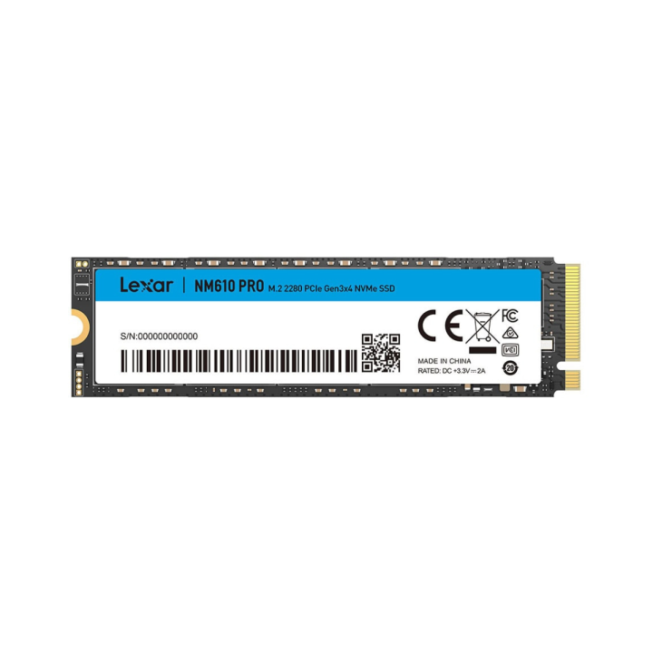 Lexar NM610 PRO M.2 PCIe Gen3x4 NVMe 500GB Disques SSD Lexar Maroc