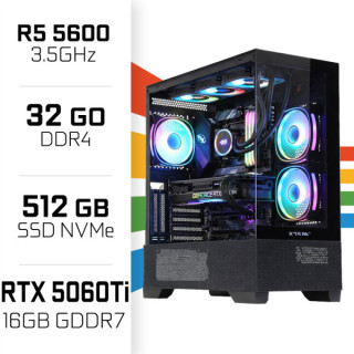 PC Gamer Ryzen 5 5600/32GB/512GB SSD/RTX5060Ti 16GB AMD Ryzen 5 Ult...