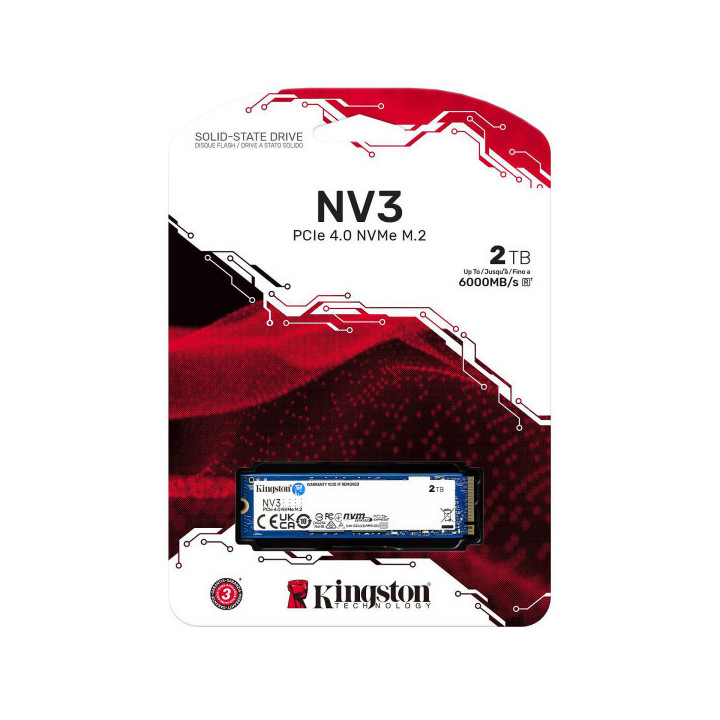 Kingston SSD NV3 2TB M.2 NVMe Disques SSD Kingston Maroc