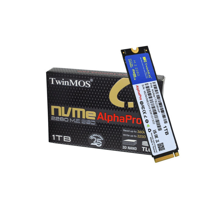 TwinMOS AlphaPro M.2 PCIe NVMe 512GB Disques SSD TwinMOS Maroc