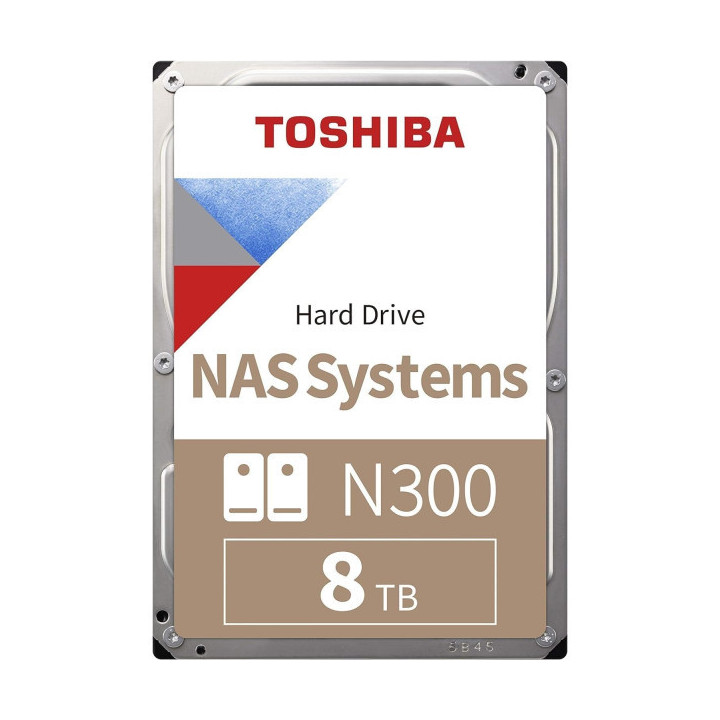 Toshiba N300 NAS 3.5" 8TB (HDWG480UZSVA) Disques durs et SSD Toshib...