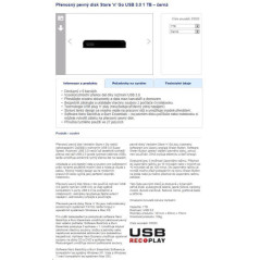 VERBATIM HDD Externe 53023 USB 3.0 1TB 2.5" Disques SSD VERBATIM Maroc