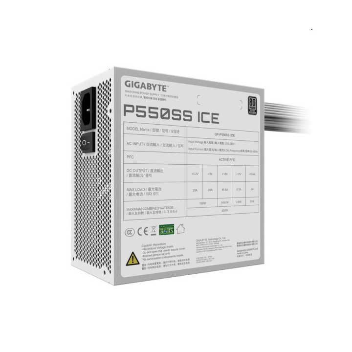 Gigabyte P550SS ICE 550W Silver Entre 500 W et 599 W Gigabyte Maroc