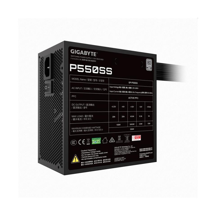 Gigabyte P550SS 550W Silver Entre 500 W et 599 W Gigabyte Maroc