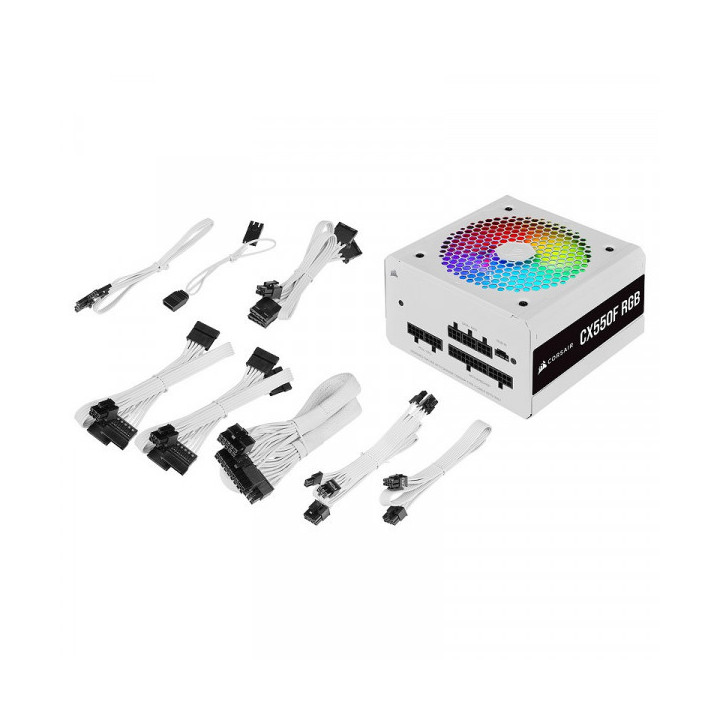 Corsair CX550F RGB 80PLUS Bronze (Blanc) Alimentations PC Corsair M...