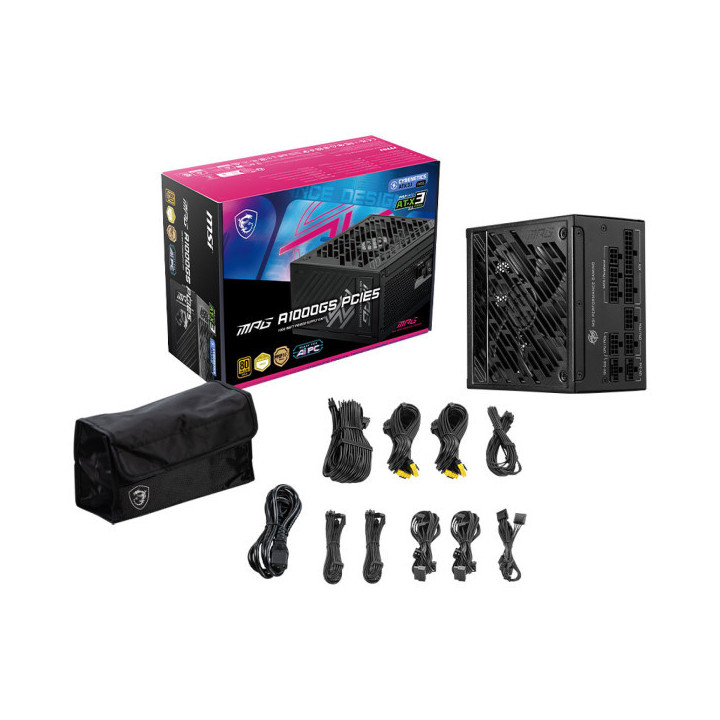 MSI MAG A1000GS PCIE5 80PLUS Gold 1000W Alimentations PC MSI Maroc