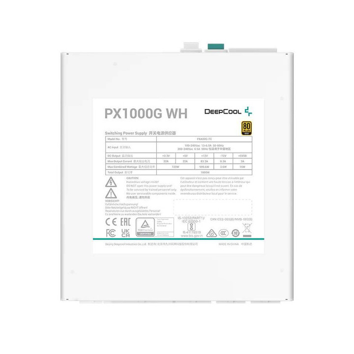 DeepCool PX1000-G (White) Alimentations PC DeepCool Maroc