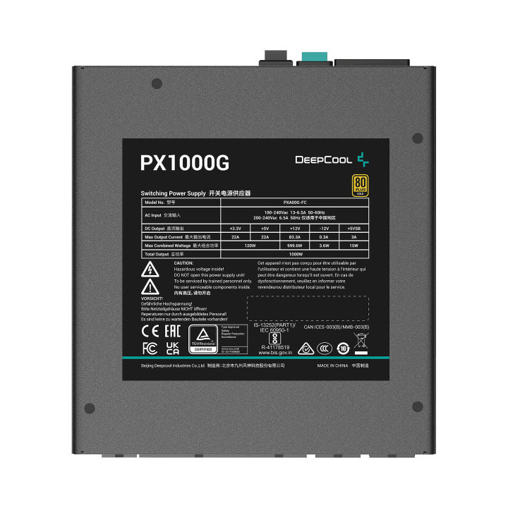 DeepCool PX1000-P 80PLUS Platinum 1000W Alimentations PC DeepCool M...