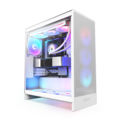 NZXT H7 Flow RGB White (2024) Les Moyennes Tours NZXT Maroc