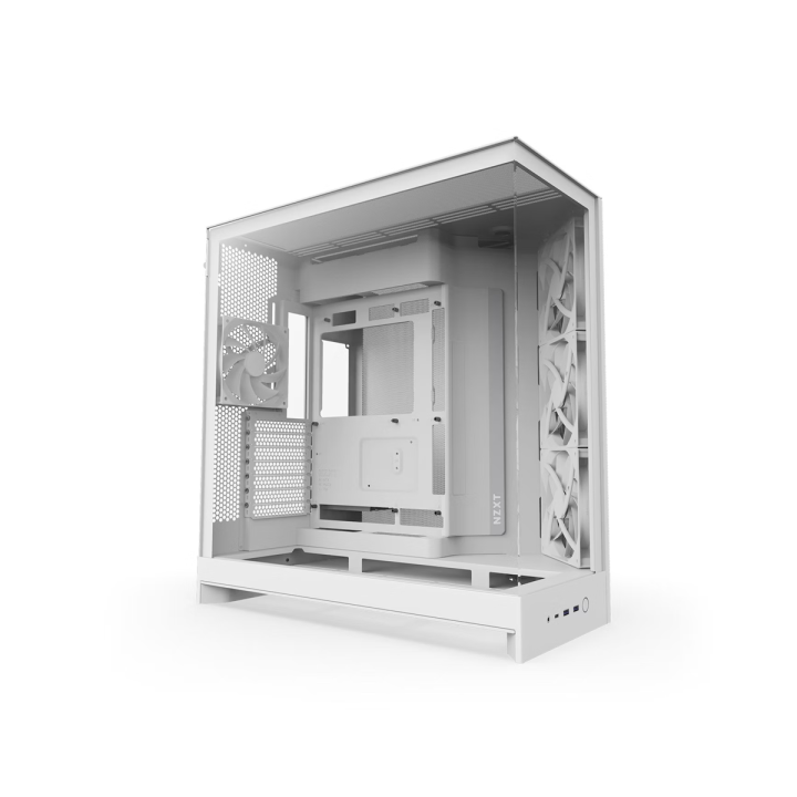 NZXT H9 Flow (2025) White Boitiers PC NZXT Maroc