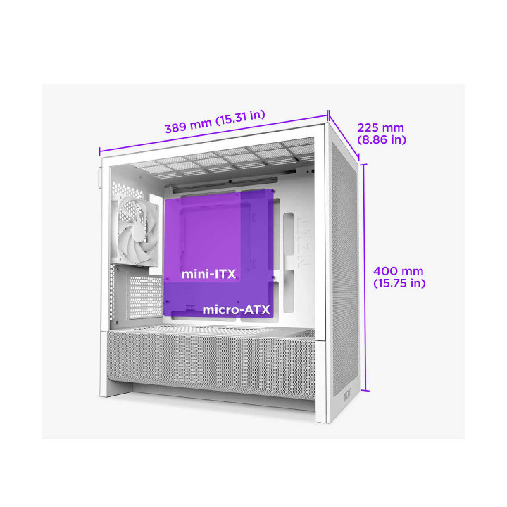 NZXT H3 Flow (2025) White Les Moyennes Tours NZXT Maroc