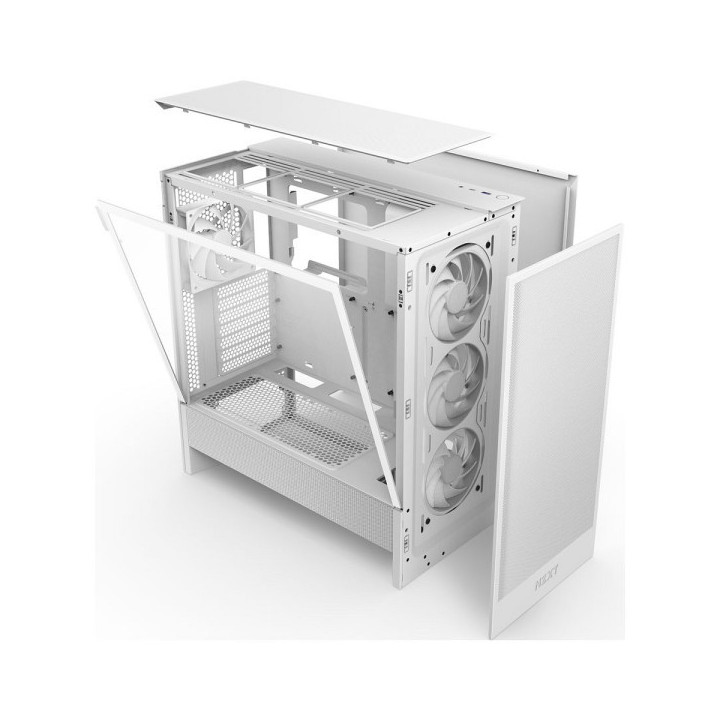 NZXT H5 Flow RGB White (2024) Les Moyennes Tours NZXT Maroc