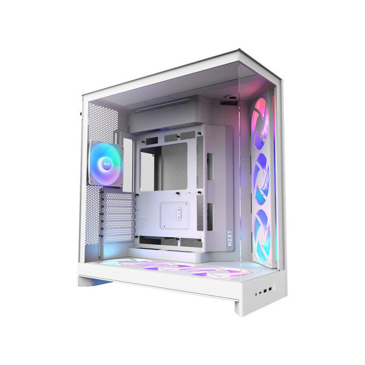 NZXT H9 Flow RGB+ (2025) White Boitiers PC NZXT Maroc