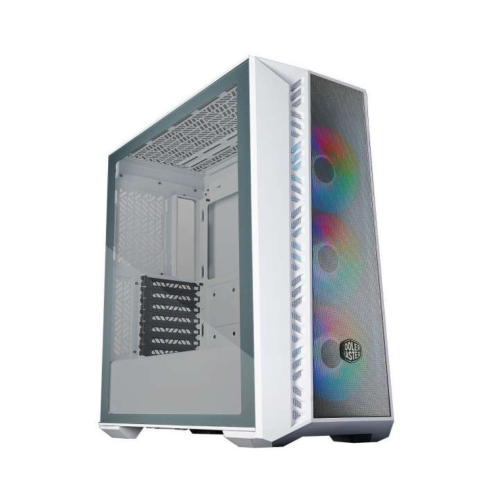 Cooler Master MasterBox 520 Mesh ARGB White Boitiers PC Cooler Mast...