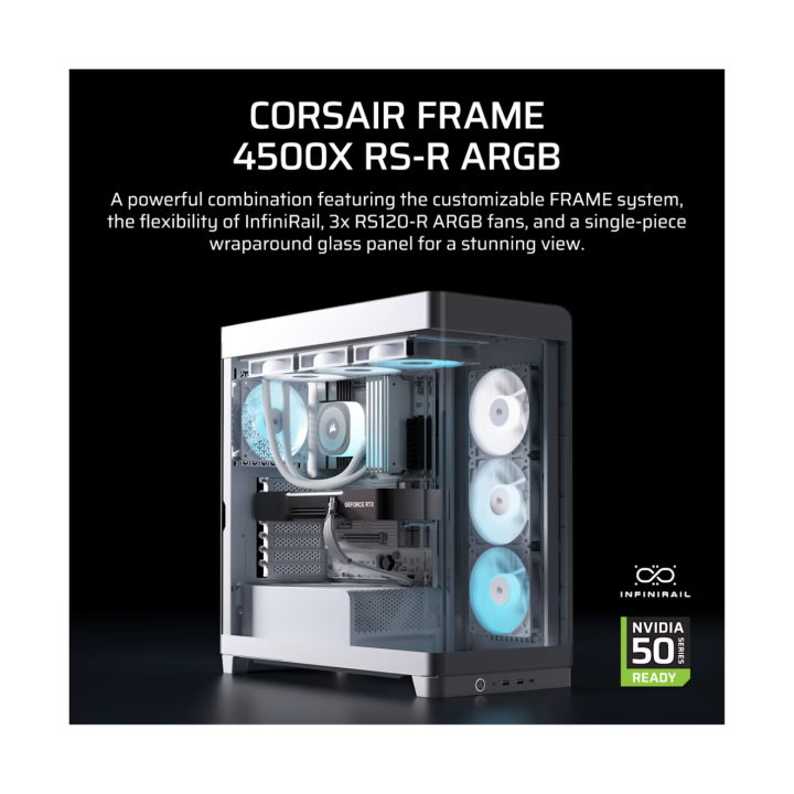 Corsair FRAME 4500X RS-R ARGB Blanc Les Moyennes Tours Corsair Maroc