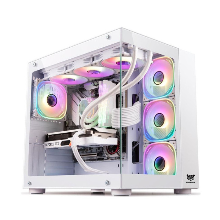 HYBROK TITAN EVO White (7 Fans ARGB) Boitiers PC HYBROK Maroc