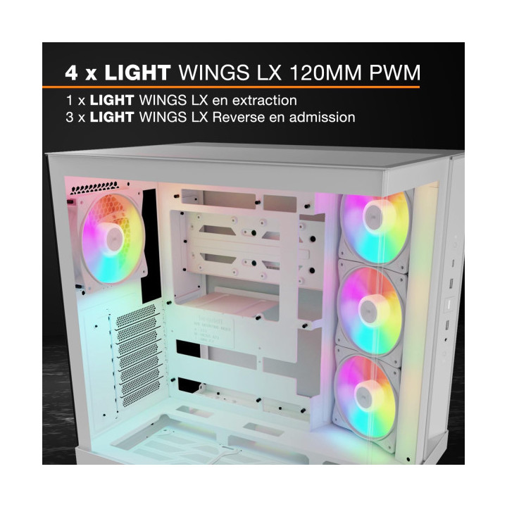 be quiet! Light Base 500 LX Blanc Les Moyennes Tours be quiet! Maroc