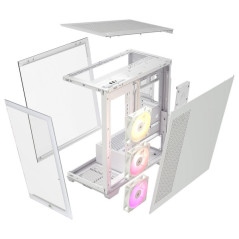 Corsair 3500X ARGB White Boitiers PC Corsair Maroc
