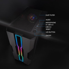 TooQ TQGCC103-B NIGHTCITY Black Boitiers PC TooQ Maroc