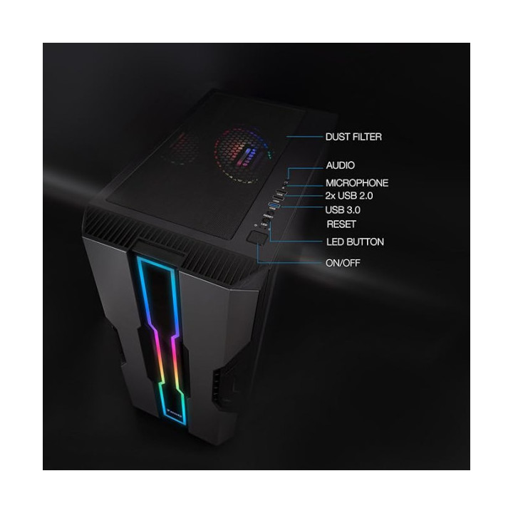 TooQ TQGCC103-B NIGHTCITY Black Boitiers PC TooQ Maroc