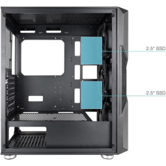 TooQ TQGCC103-B NIGHTCITY Black Boitiers PC TooQ Maroc
