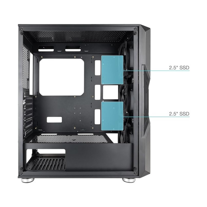 TooQ TQGCC103-B NIGHTCITY Black Boitiers PC TooQ Maroc