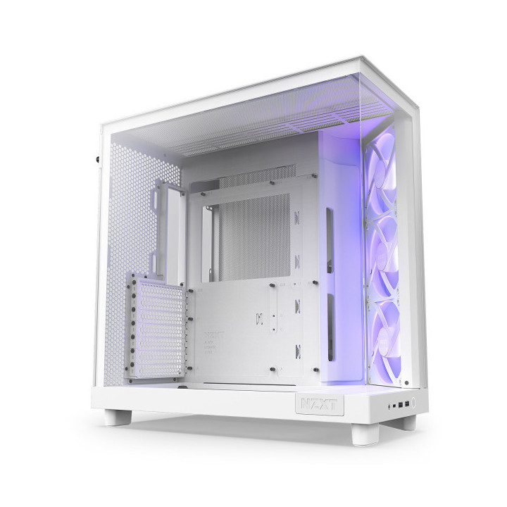 NZXT H6 Flow RGB White Boitiers PC NZXT Maroc