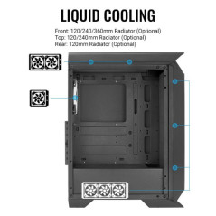 AeroCool Gladiator Duo ARGB Black Boitiers PC Aerocool Maroc