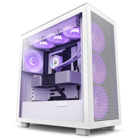 NZXT H7 Flow RGB White Boitiers PC NZXT Maroc