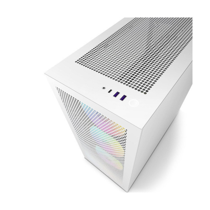 NZXT H7 Flow RGB White Boitiers PC NZXT Maroc