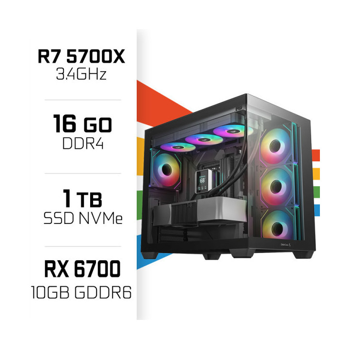 PC Gamer UltraPC Ryzen 7 5700X/16GB/1TB SSD/RX6700 AMD Ryzen 7 Ultr...