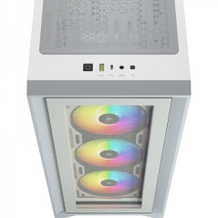 Corsair iCUE 4000X RGB Tempered Glass (Blanc) Boitiers PC Corsair M...