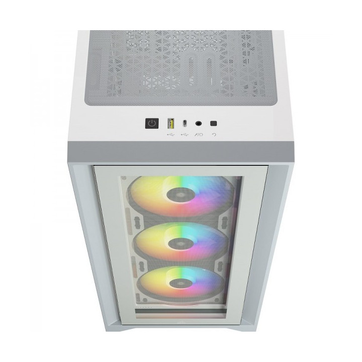 Corsair iCUE 4000X RGB Tempered Glass (Blanc) Boitiers PC Corsair M...