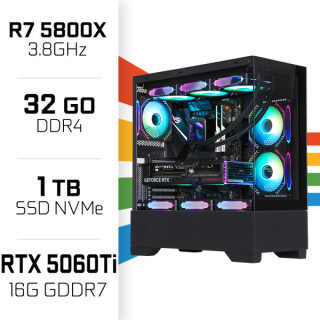 PC Gamer UltraPC Ryzen 7 5800X/1TB SSD/32GB/RTX5060 Ti 16G AMD Ryze...
