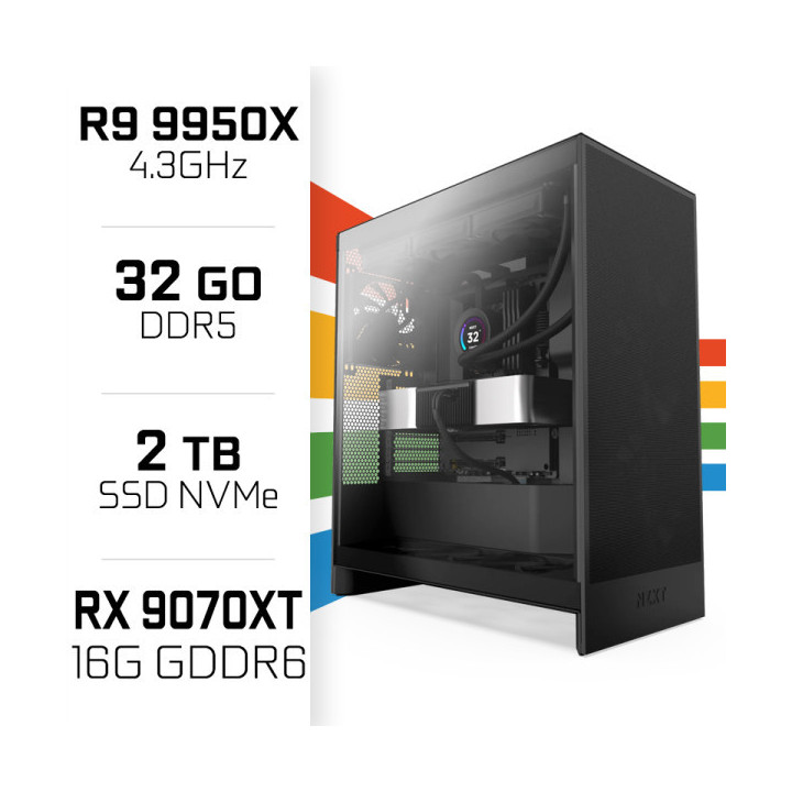 PC Gamer Ultrapc Ryzen 9 9950X/2TB SSD/32GB DDR5/RX9070XT AMD Ryzen...