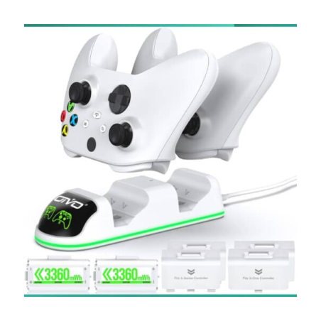 Station de charge de Manette Xbox Series X|S/Xbox One (Blanc) Conso...