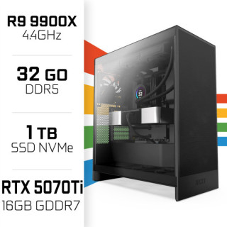 PC Gamer UltraPC Ryzen 9 9900X/1TB SSD/32GB DDR5/RTX5070Ti AMD Ryze...