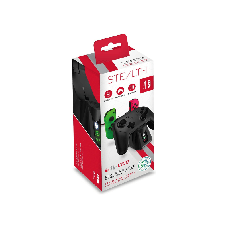 Triple Station de charge Stealth SW-C100 pour Nintendo Switch Noir