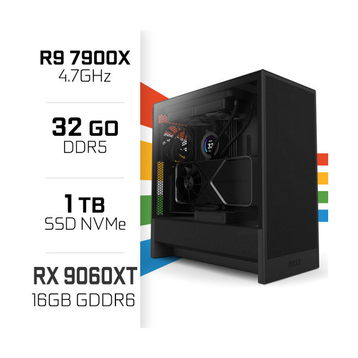 PC Gamer UltraPC Ryzen 9 7900X/1TB SSD/32GB DDR5/RX9060XT 16G AMD R...