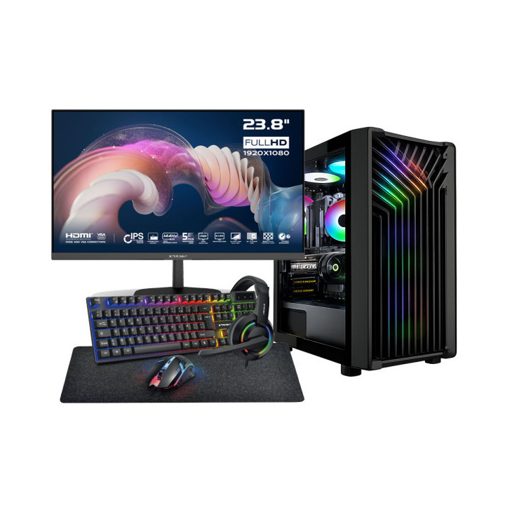 SETUP Gamer Essential R5 5500 RX6650XT + XGC-120 + X24G14IFF 23.8" ...