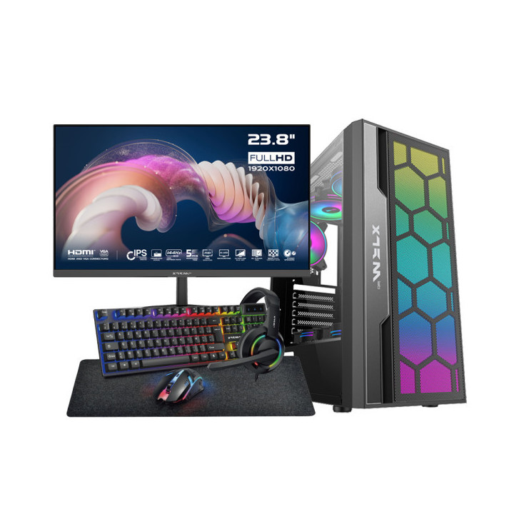 SETUP Gamer Essential R5 5600G + XGC-120 + X24G14IFF 144Hz Setup Ga...