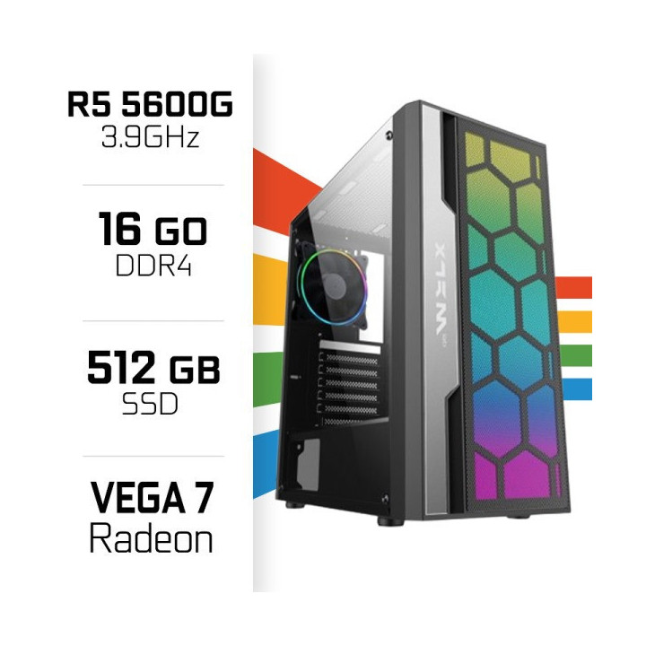 SETUP Gamer Essential R5 5600G + XGC-120 + X24G14IFF 144Hz Setup Ga...