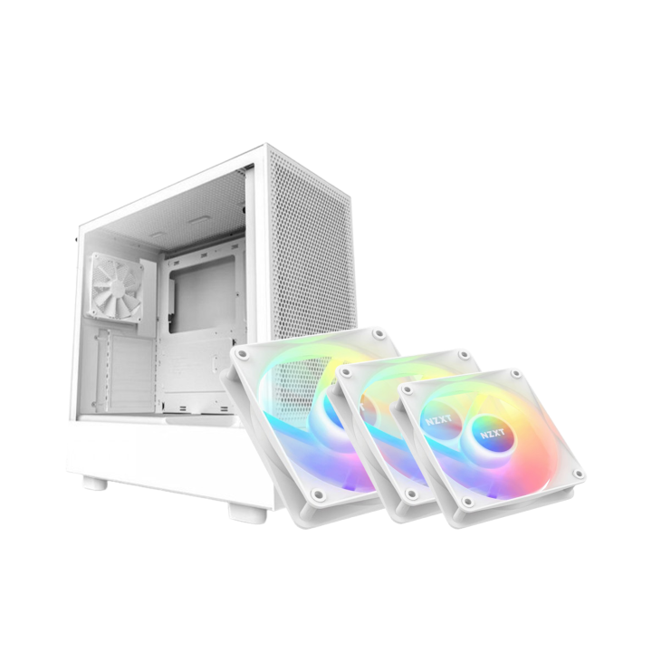 BUNDLE NZXT H5 Flow White + 3xNZXT F120 RGB Core (White) BUNDLES NZ...