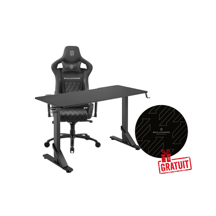 SKILLCHAIRS Throne Series Black/Black Chaise gamer SKILLCHAIRS Maroc