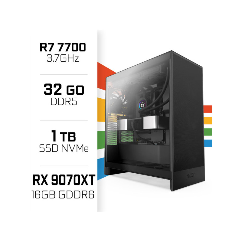 PC Gamer UltraPC Ryzen 7 7700/1TB SSD/32GB DDR5/RX9070XT